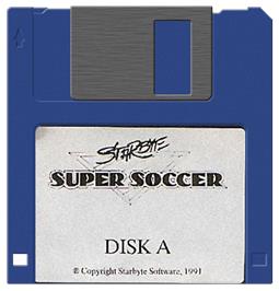 Artwork on the Disc for Starbyte Super Soccer on the Atari ST.